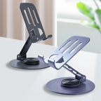 Multi-Angle 360° Rotating Metal Phone & Tablet Stand | Foldable, Universal & Elegant