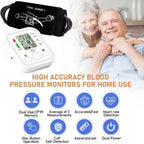 Digital Blood Pressure Monitor | Upper Arm Automatic BP Machine with Large LCD Display, Memory Storage & Voice Function for Home Monitoring