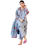 Silk Fancy Gown 3pc, Embroidered Silk Dress, for Women