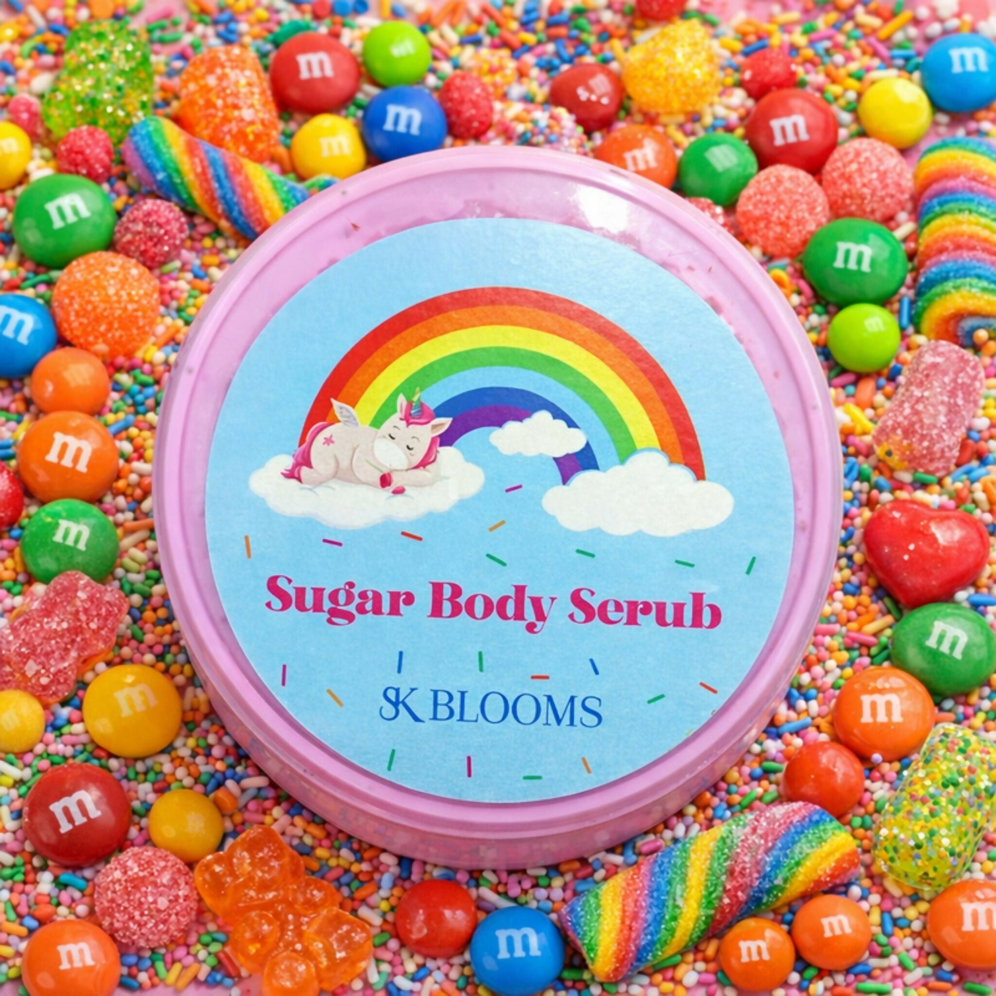 SK BLOOMS Natural Sugar Body Scrub | Gentle Exfoliating & Moisturizing Body Polish for Smooth Skin