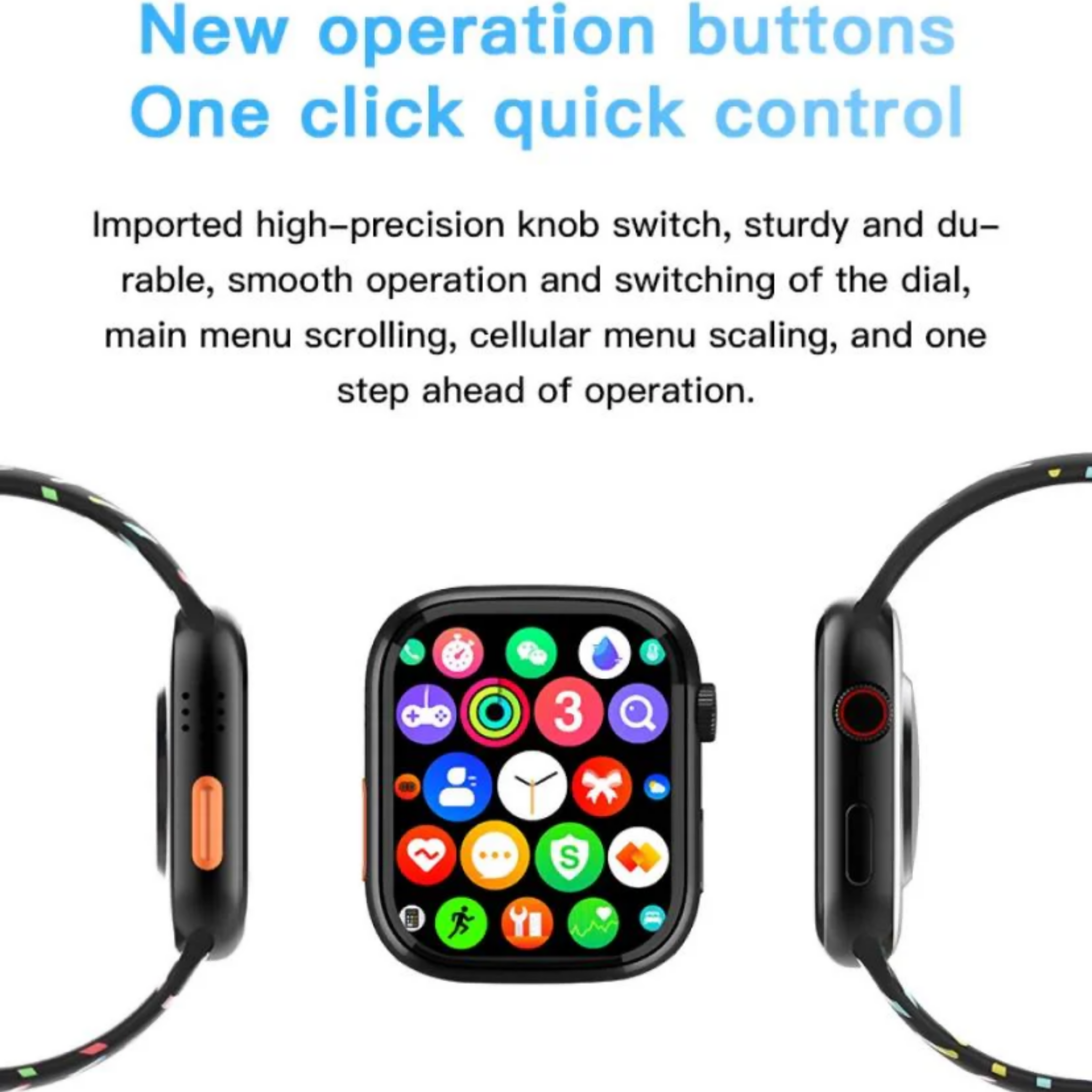 Smartwatch with Cooling Fan and Free Air31 Wireless Earbuds