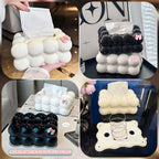 Bubble shap Tissue Box Holder | Non _ Slip Plastic cover for stylish storage | Random colour
