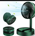 Rechargeable Green Desk Fan With Base & Foldable Design