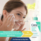CeraVe Foaming Facial Cleanser 237ml, Oil Control Face Wash for Oily Skin