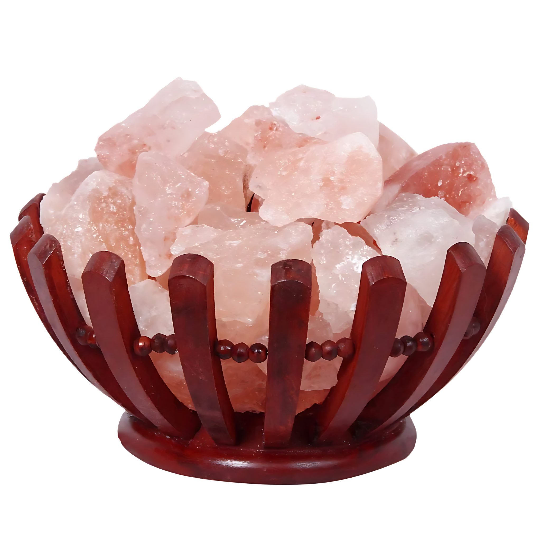 Pink Crystal Basket Lamp