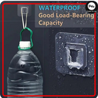 10 Pairs Heavy Duty Double-Sided Adhesive Wall Hooks Hanger