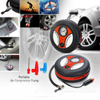Portable Car Air Pump 260PSI DC 12V Electric Tyre Inflator – Powerful Compressor for Car, Truck, SUV & Motorcycle