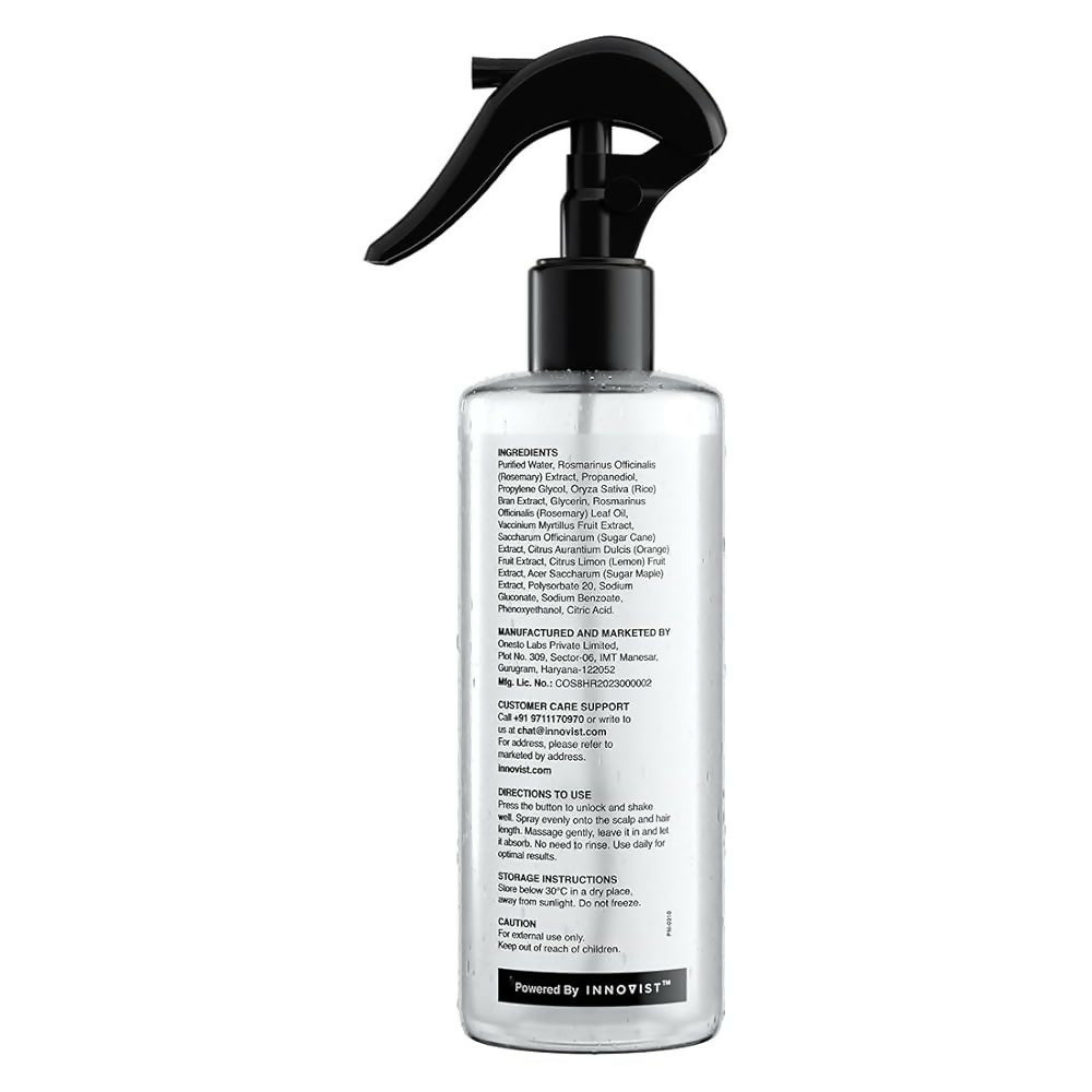 Bare Anatomy Rosemary & Rice Water Hair Growth Spray - 200ml | Boosts Thickness & Strength | Water-Based, Alcohol & Sulphate Free Formula