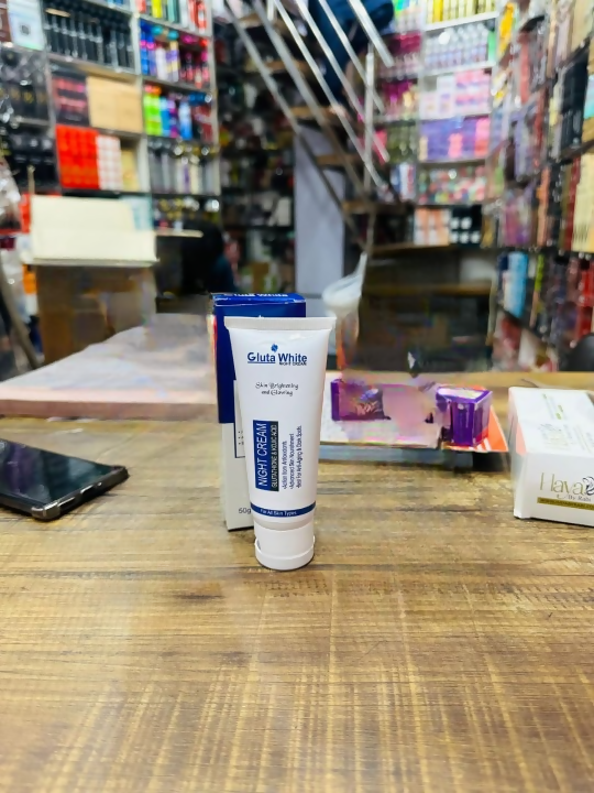 Gluta White Advanced Skin Brightening Night Cream – Powerful Glutathione & Kojic Acid Formula for Dark Spots, Anti-Aging, and Radiant Skin (50g)