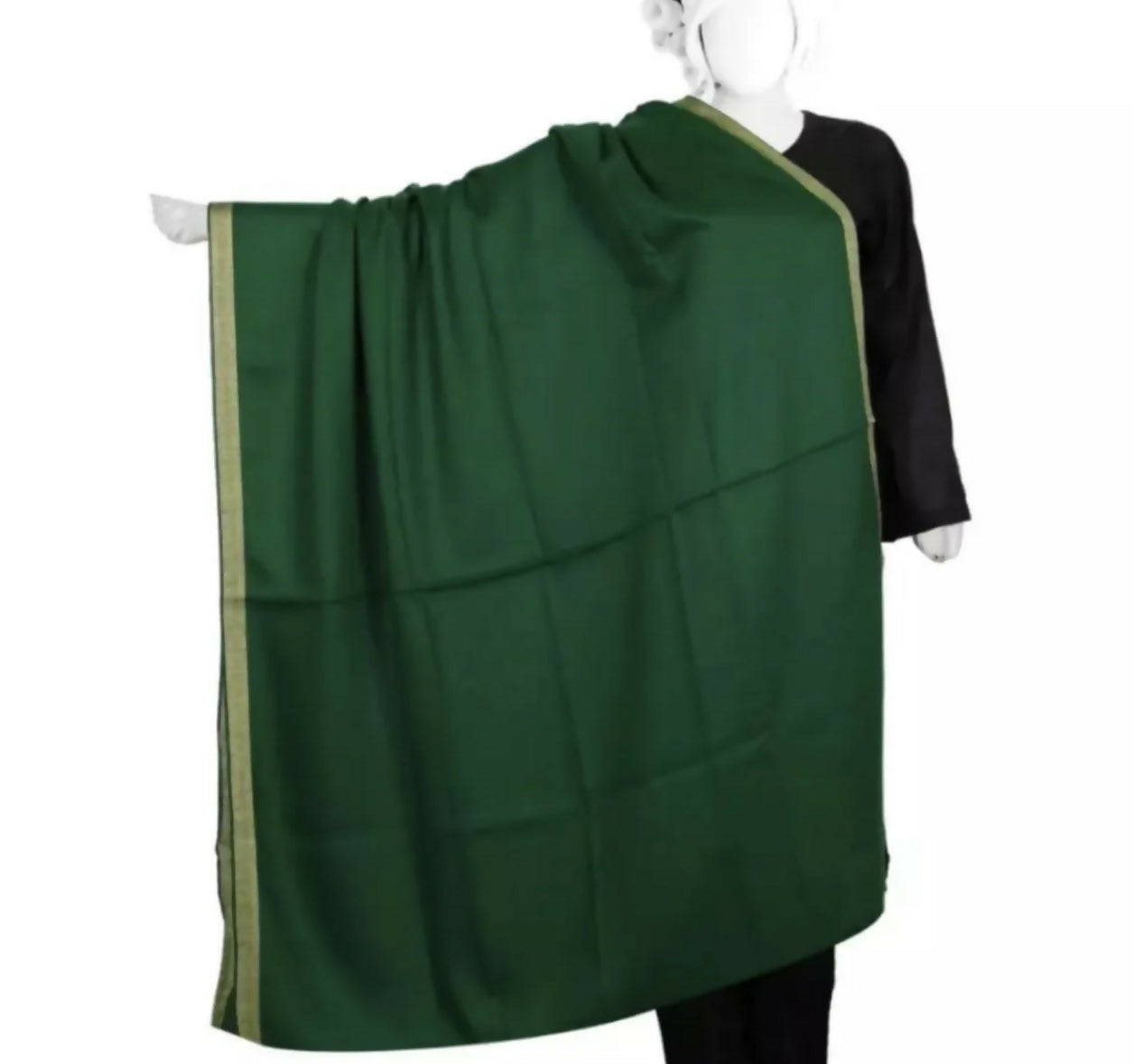 Pashmina Shawl Golden Zari Border For Women