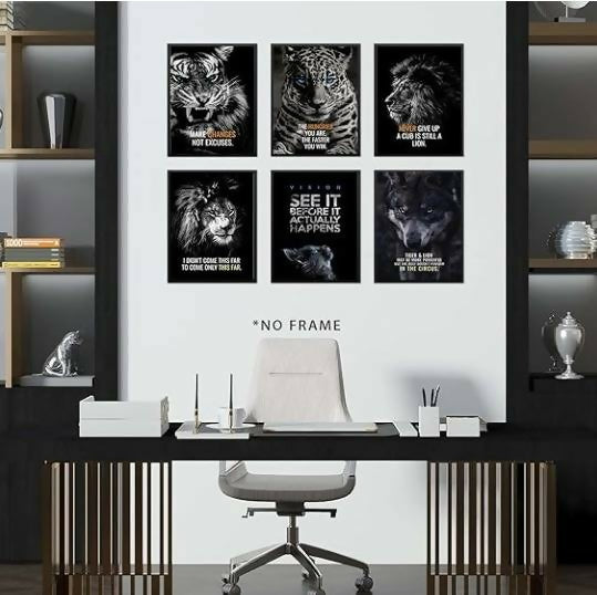Decoration home decoration item 6Pcs Islamic FRAME board wall decor photo on wall photo TILE canvas art decor for home easy set up with both side tape