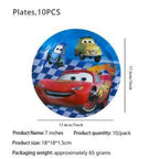Character Birthday Plates | 10 Pcs Set | Disposable Party Plates | Fun & Colorful | Random Color And Design