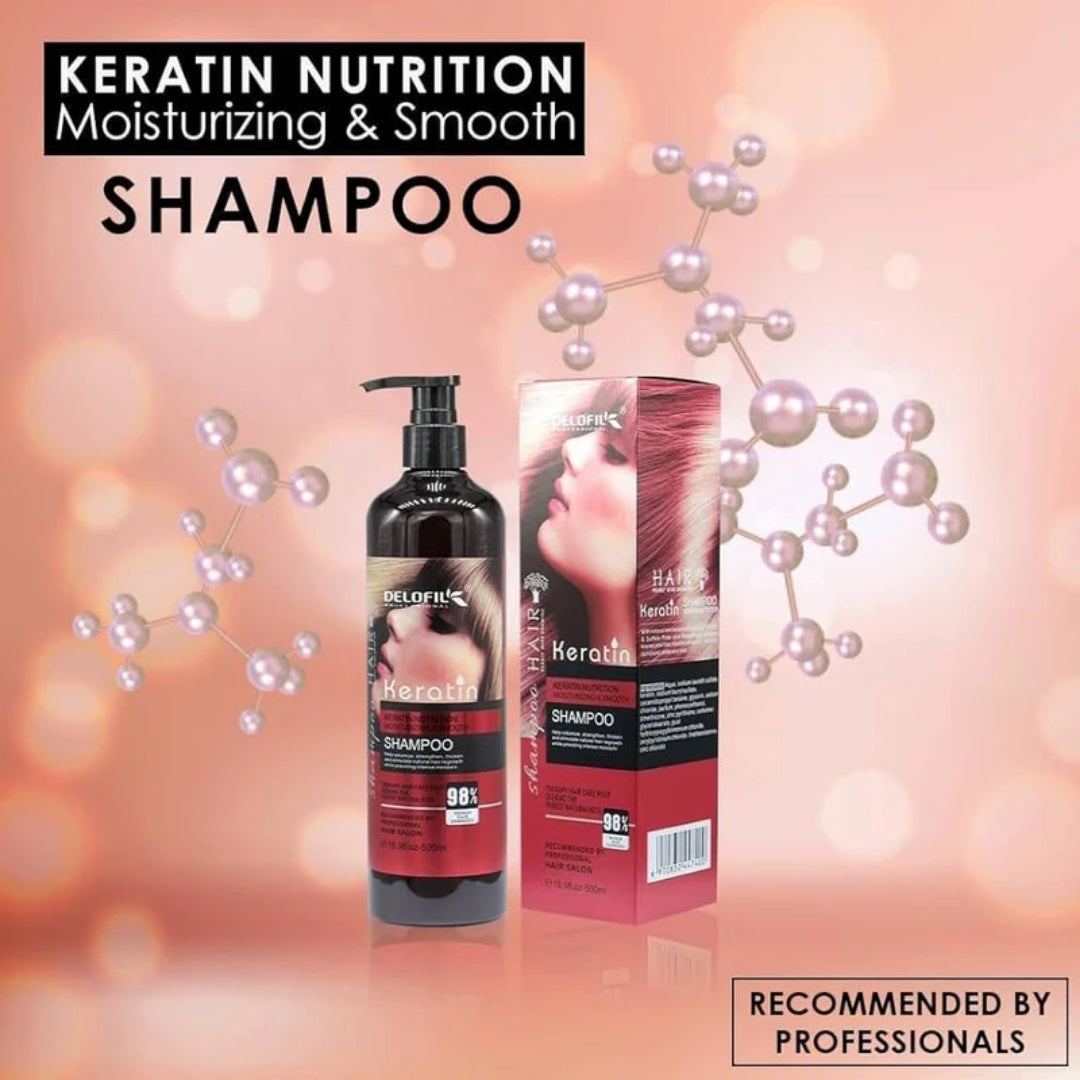 Practical large bottle designed for regular home hair care use.