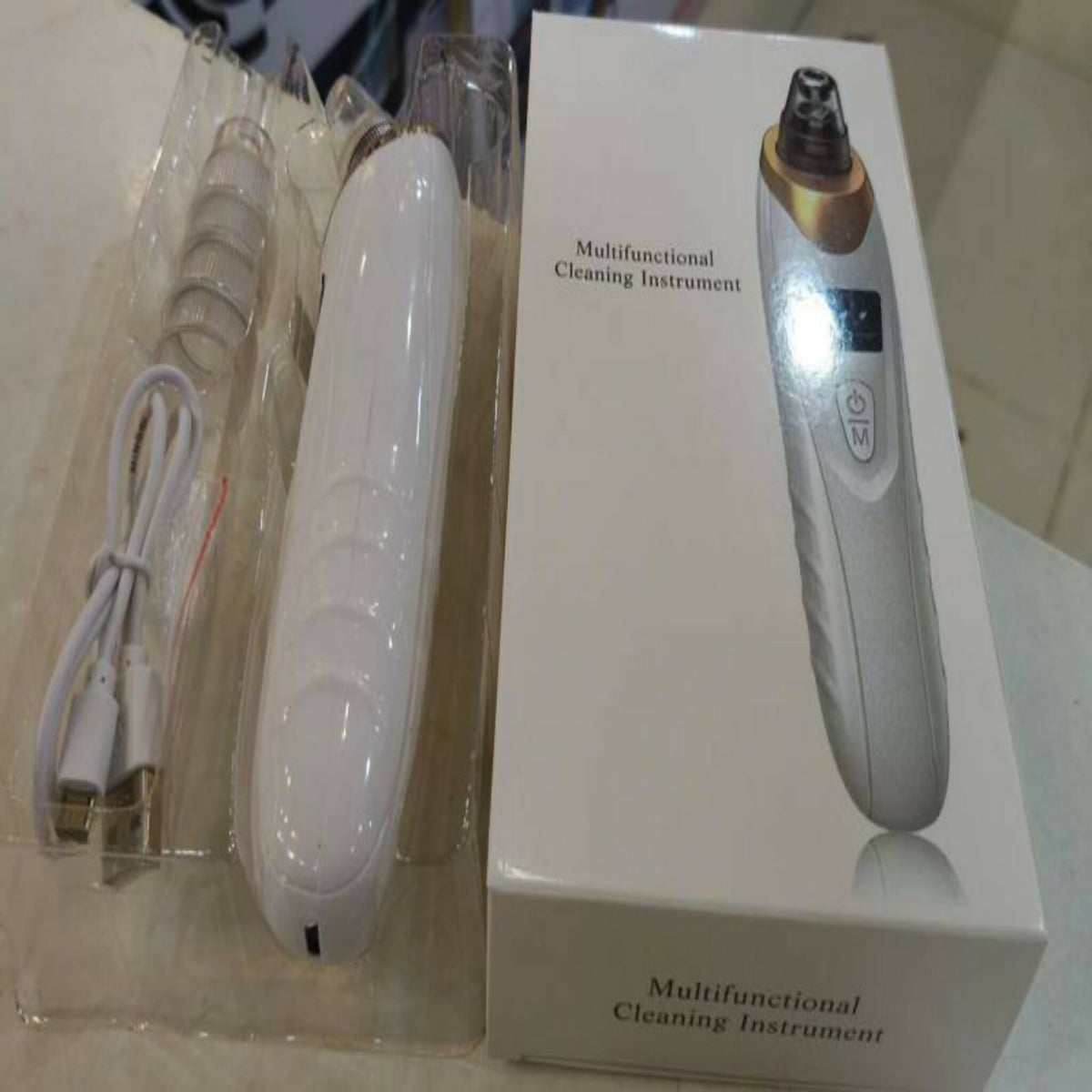 5 in 1 Blackhead Remover Machine Rechargeable Pore Cleaner | Facial Pore Cleansing & Skincare Device
