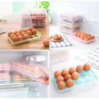 15-Grid Egg Storage Box, BPA-Free Plastic, Kitchen Organizer