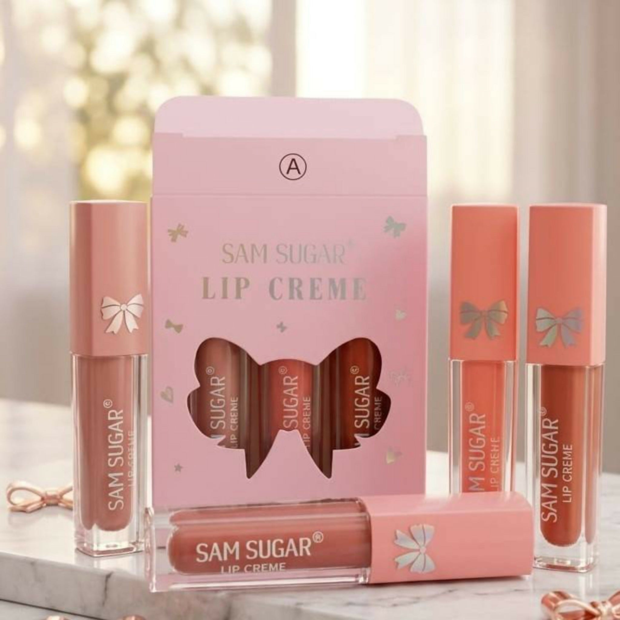 Sam Sugar Matte Liquid Lipsticks Pack of 4 | Long-Lasting Multi-Shade Lip Color