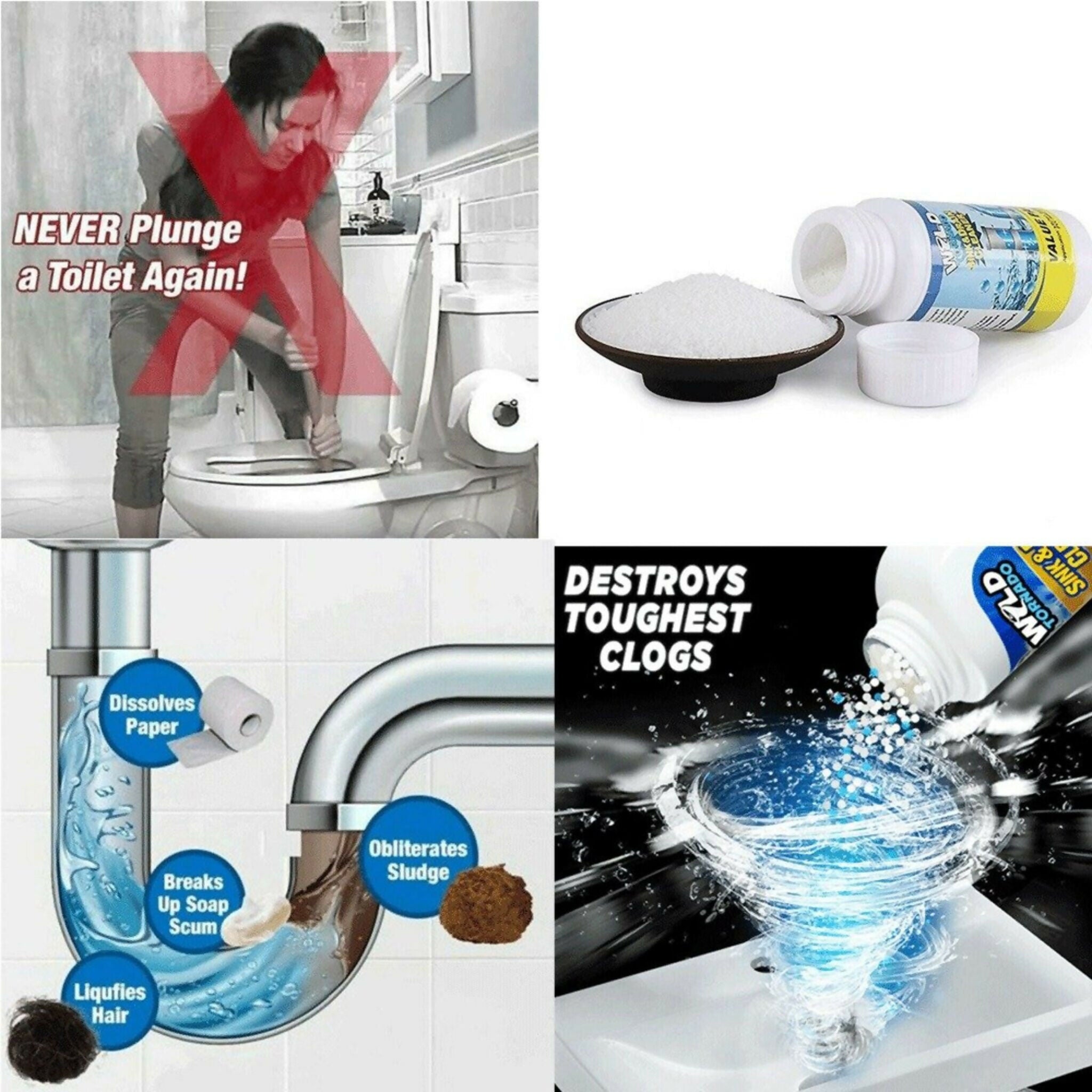 Powerful Toilet & Sink Clog Remover