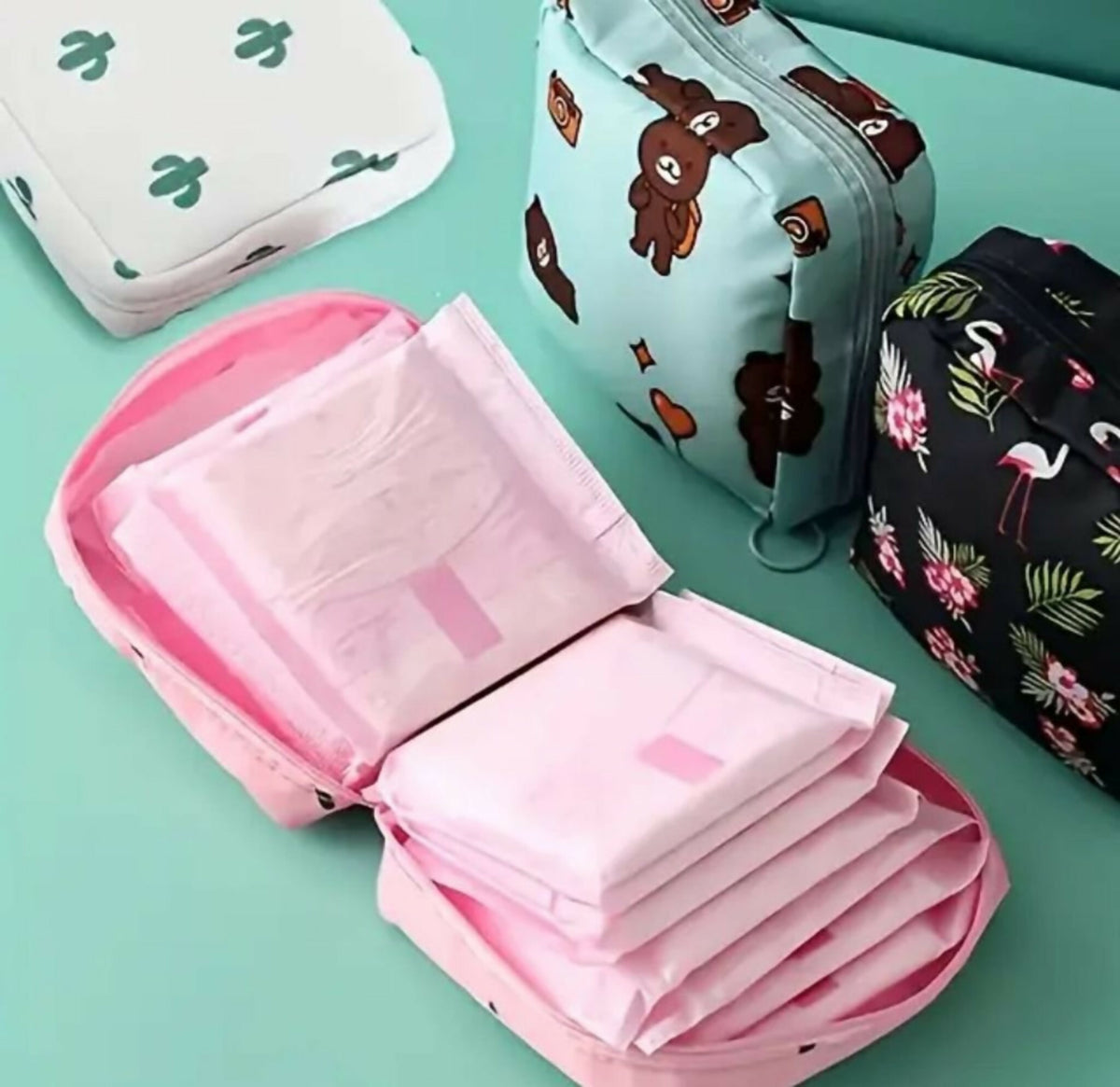 Women Portable Pouch Napkin Cosmetic Bags Organizer
