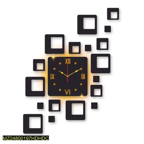 Laminated Wall Clock With Backlight 24x16