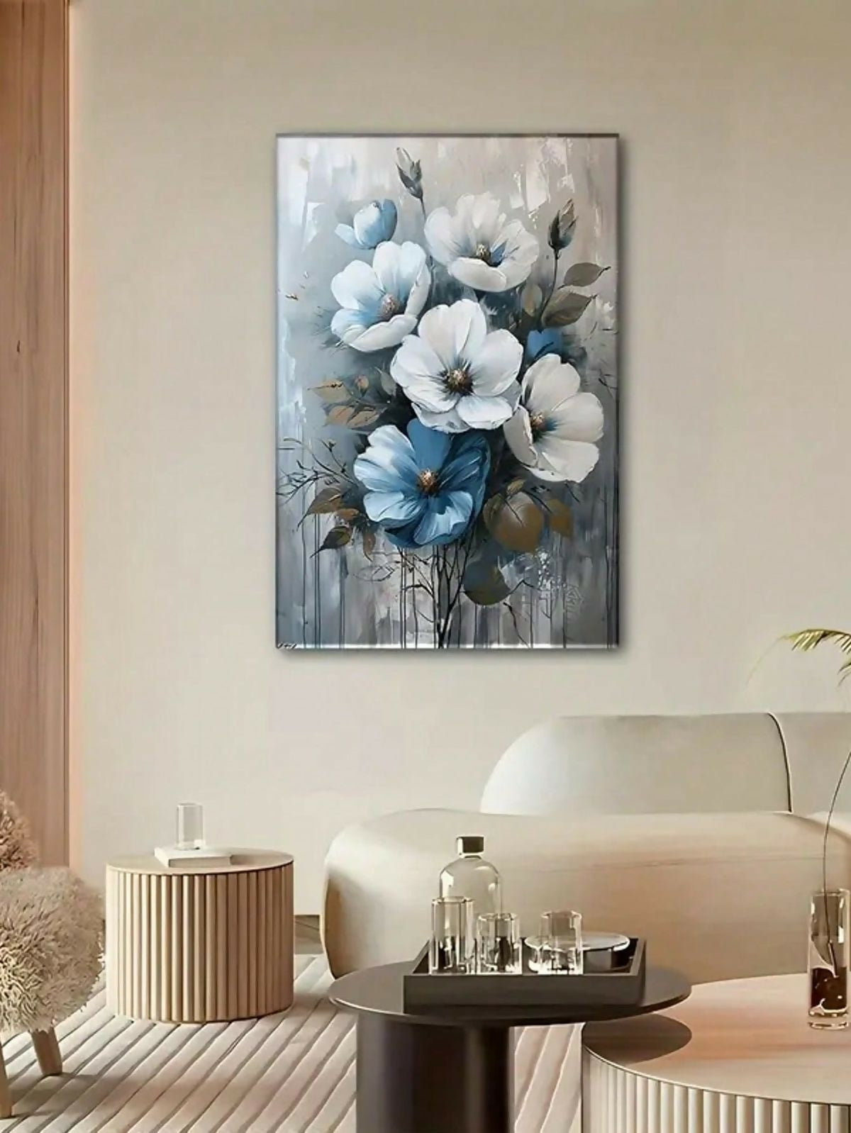 Flowers Design Stickytiles Frame Providing Creative Floral Pattern Attractive Look Home Decoration Support - 12*16