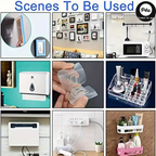 10 Pairs Heavy Duty Double-Sided Adhesive Wall Hooks Hanger