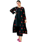 Silk Fancy Gown 3pc, Embroidered Silk Dress, for Women