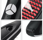 Rechargeable Electric Hair Growth Comb with Steam Spray & Red/Blue LED Therapy – Scalp Massage Anti Hair Fall Brush with 3 Vibration Modes