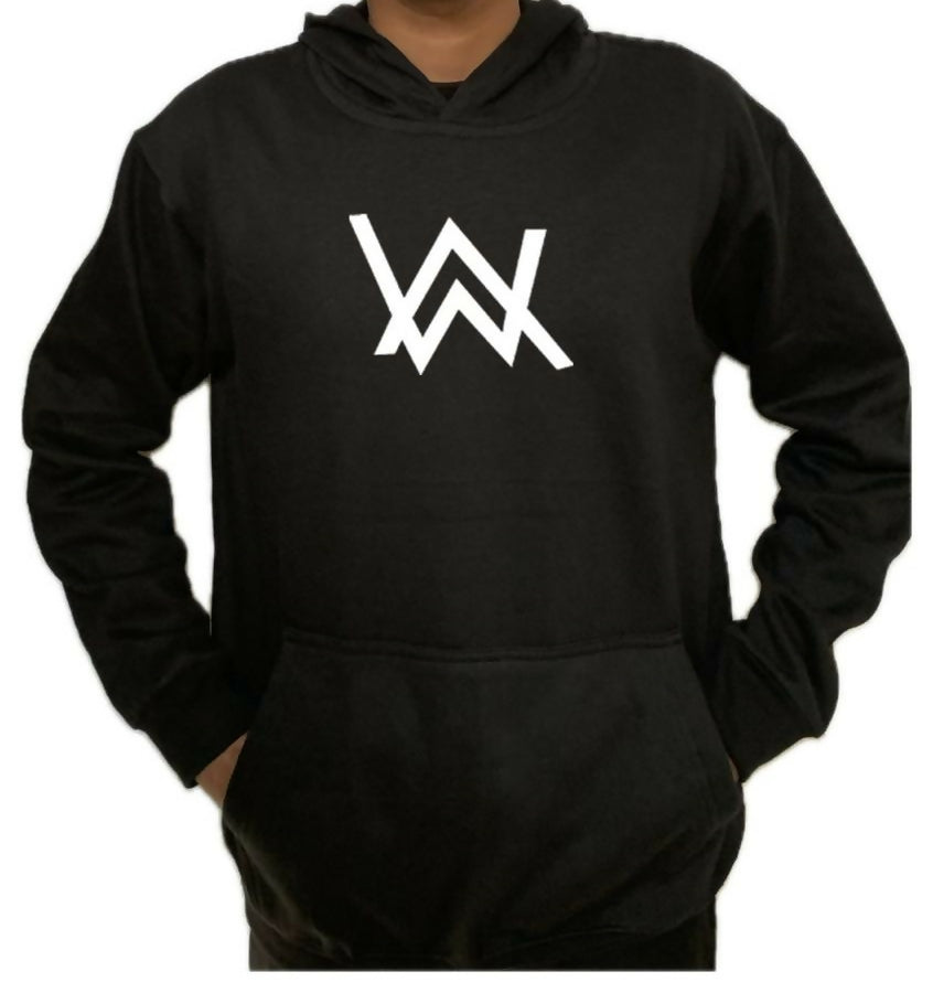 Full Black Hoodie WA Print