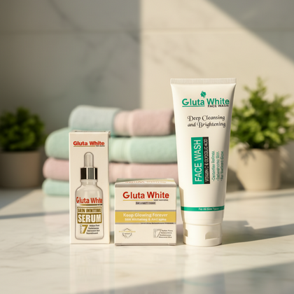 Gluta Facewash 100ml & Gluta Serum 30ml Deal – Skin Brightening, Anti-Aging, Deep Cleansing & Nourishing Skincare Combo