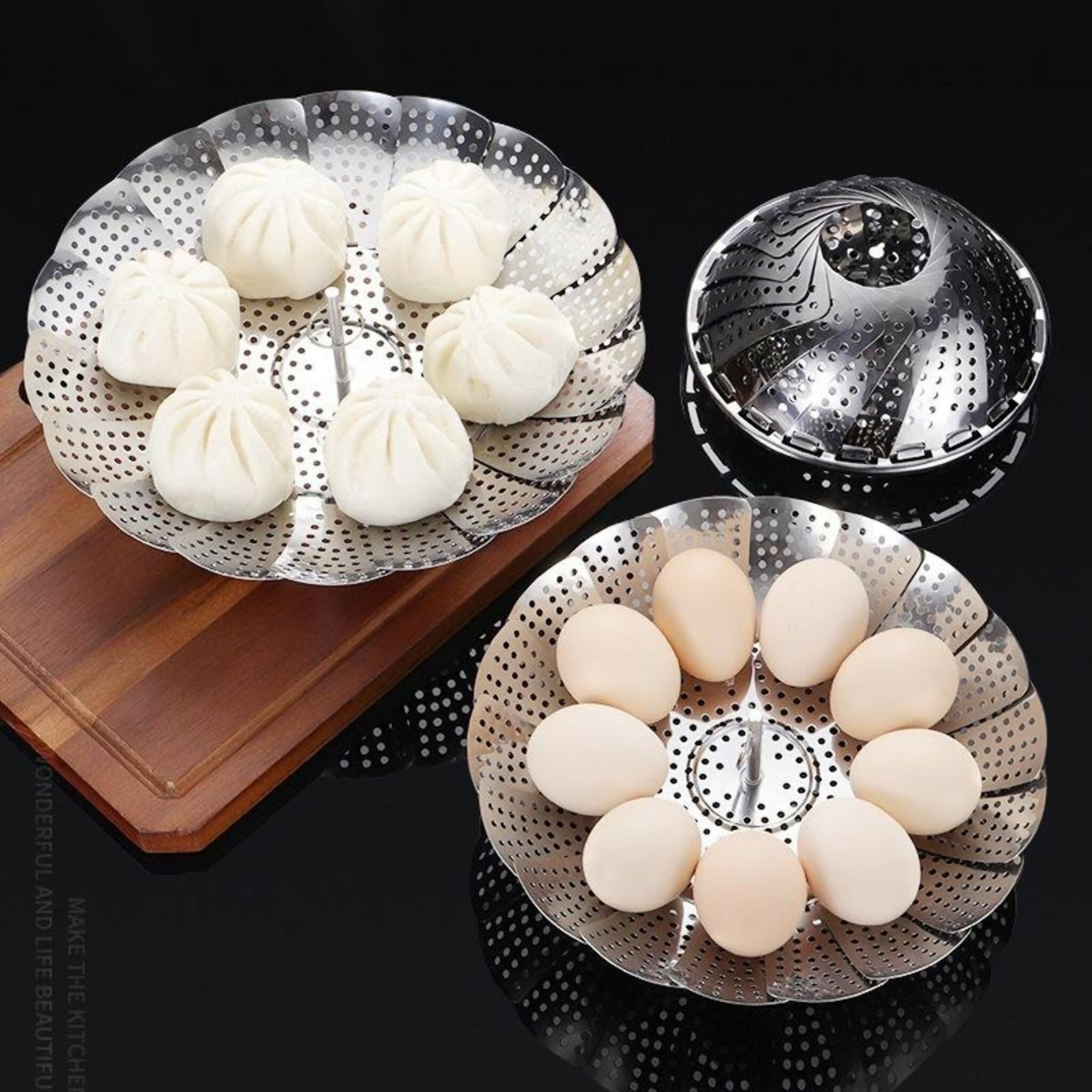 Stainless Steel Folding Vegetable Steamer Basket