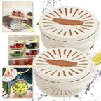Multi-Functional Vegetable & Fruit Cleaning Basket – Folding Drainage & Fresh-Keeping Storage Container