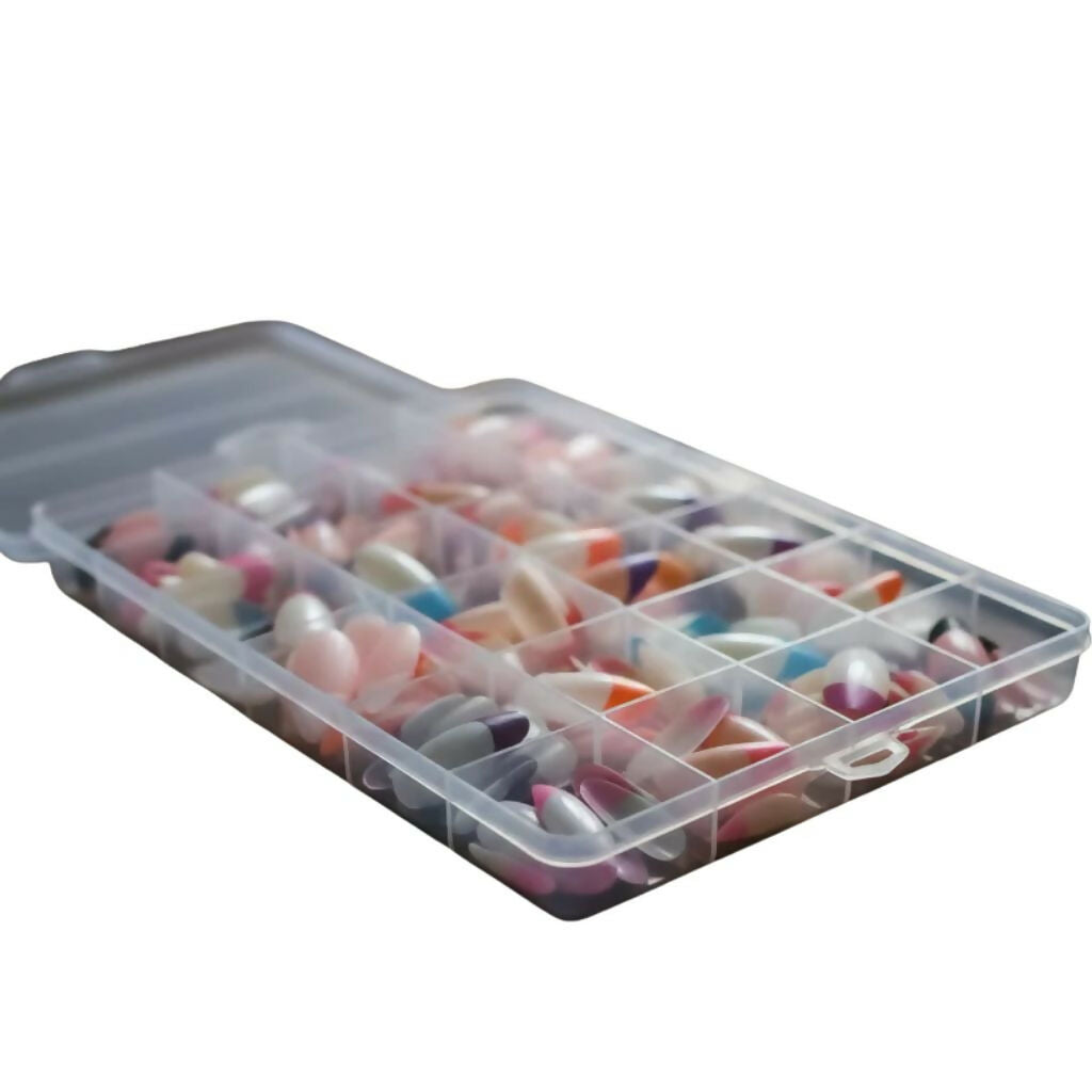 288 Pcs French Nails Set, Multicolor ABS Plastic Tips, for DIY