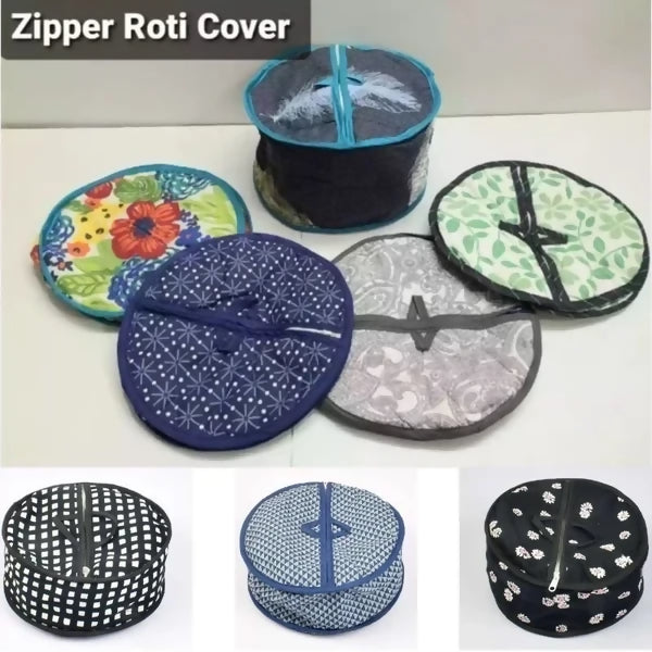 Roti Zipper Bag | Reusable Airtight & Insulated Storage Bag | Keeps Chapati Fresh, Soft & Warm | Random Design
