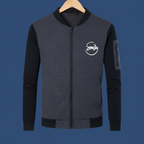 New Winter Collection Charcoal Grey “Smile” Printed Zipper Jacket for Men & Boys – Premium French Fleece, Stylish, Warm & Comfortable Winter Wear (M, L, XL) - Extra Large