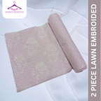 Unstitched Suit, Elegant Lawn with Embroidered Front & Boti Sleeves