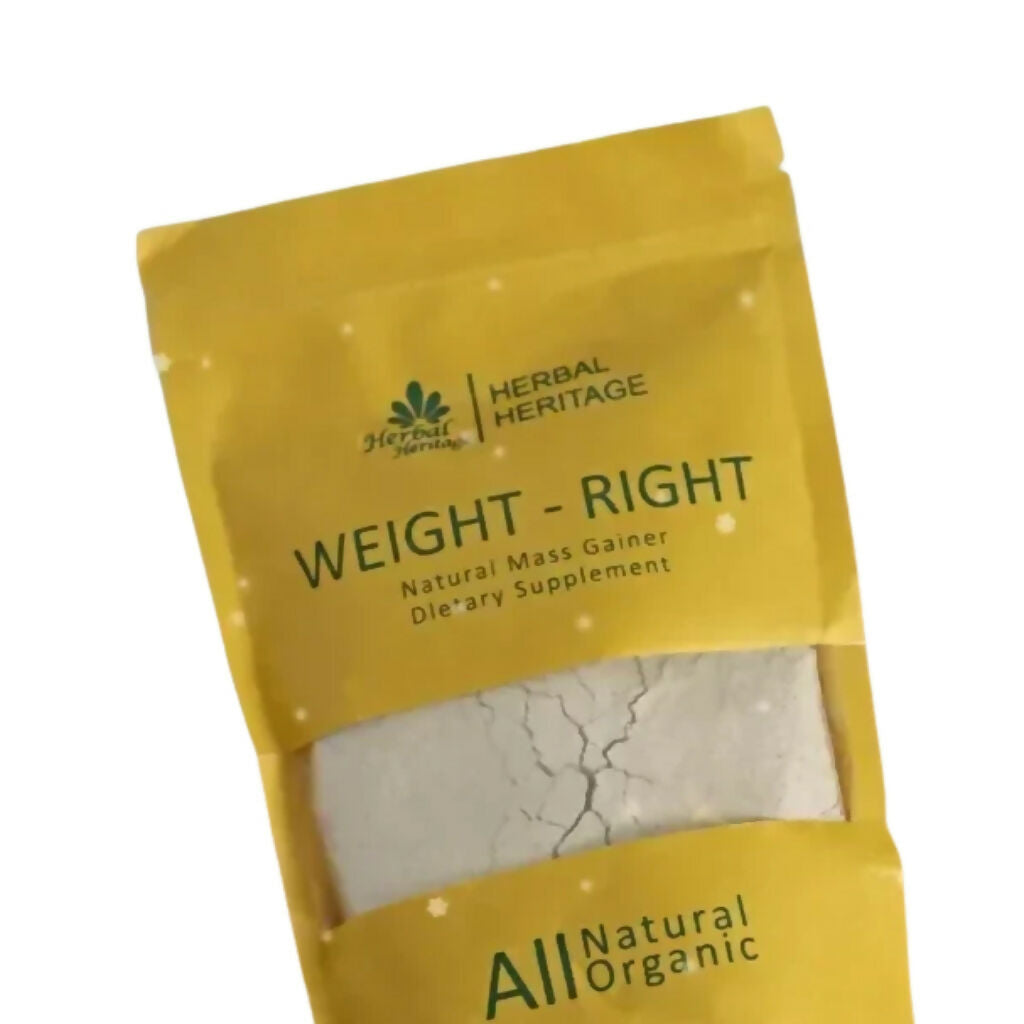 Herbal Heritage WEIGHT-RIGHT Natural Mass Gainer, Organic Nutrition