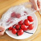 100 PCS Disposable Food Cover Plastic Bags – Transparent Fresh Food Storage & Wrap Bags (Pack Of 01)