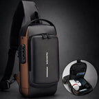 Premium Anti-Theft Sling Bag with Password Lock | Secure Crossbody Chest Bag for Travel & Daily Use