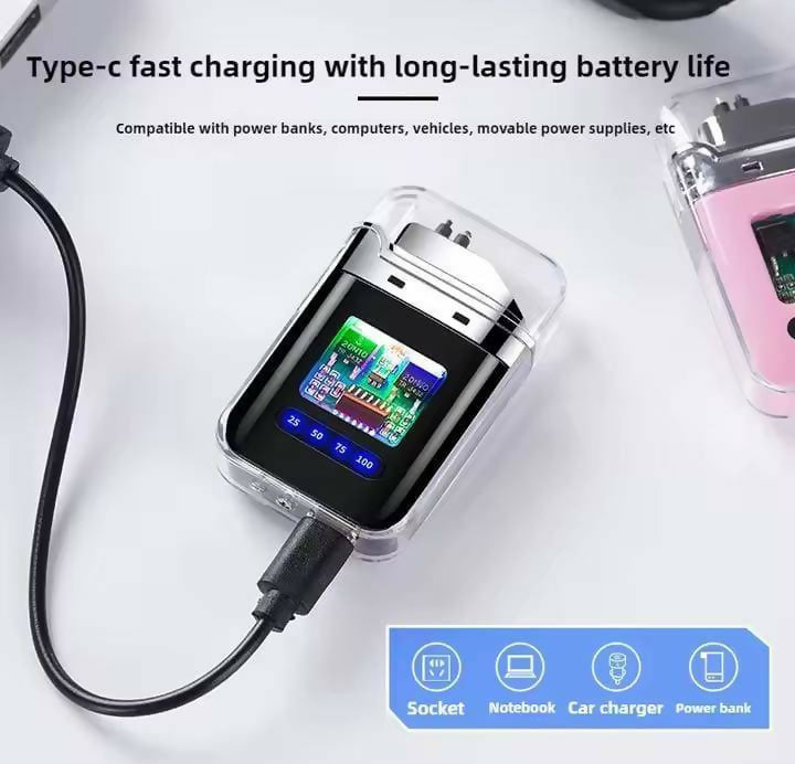 Electric Lighter _ Charging Lighter creative Personality _ Cigarette Lighter | Electric Rechargeable cigarette light ( Random color)