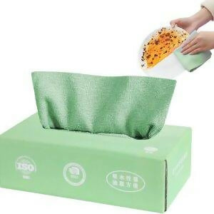 Microfiber Cleaning Cloth Pack Of 20 | Tissue Box Packing Microfiber Cleaning Towel Multi-Purpose Cloths for Kitchen, Car, Home & Professional Cleaning Use | Random Color