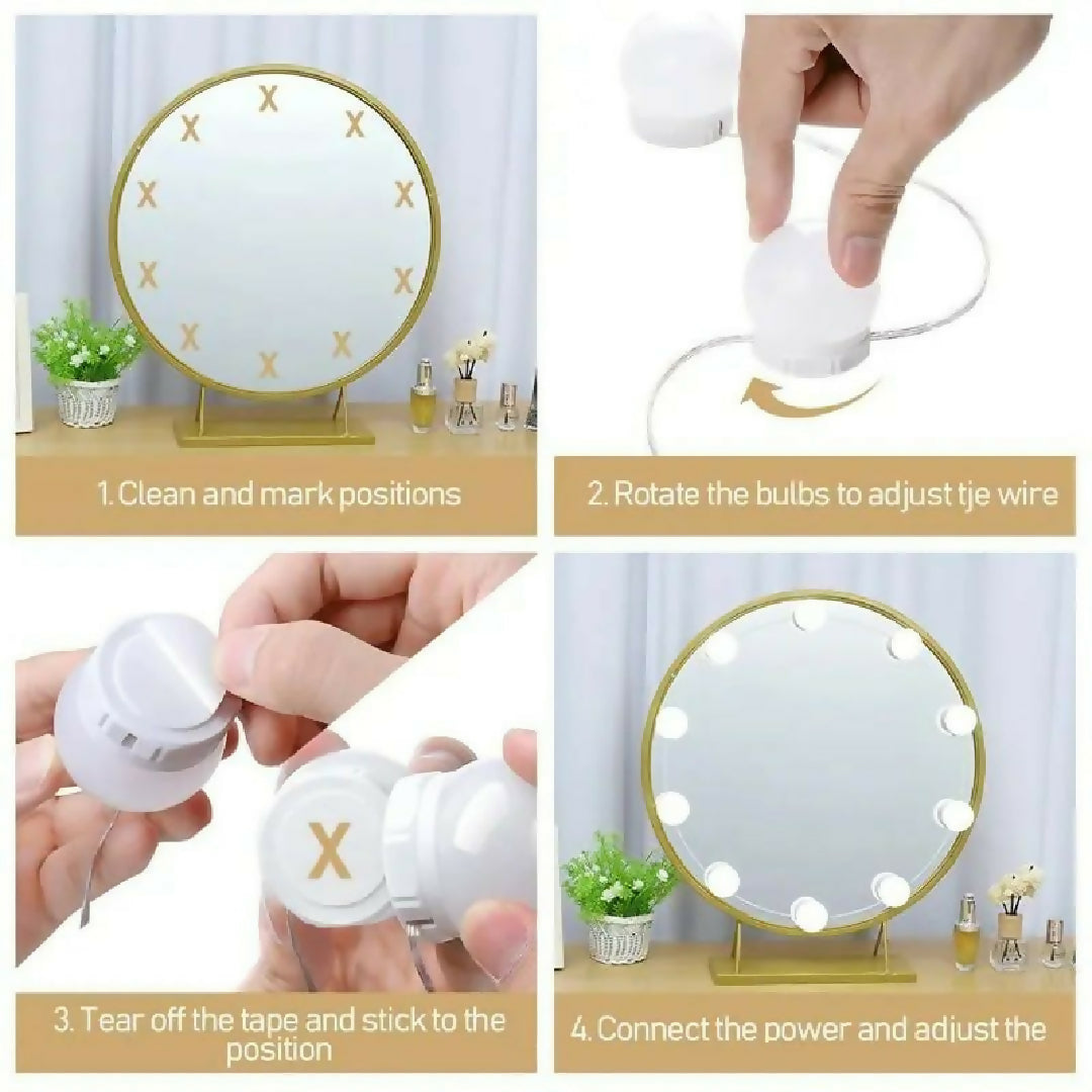 Vanity Mirror Light LED Bulbs For Makeup Mirror Stand 10 Bulbs