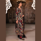 Unstitched Suit, Black Luxury Lawn Collection & Pure Lawn Fabric, for Women