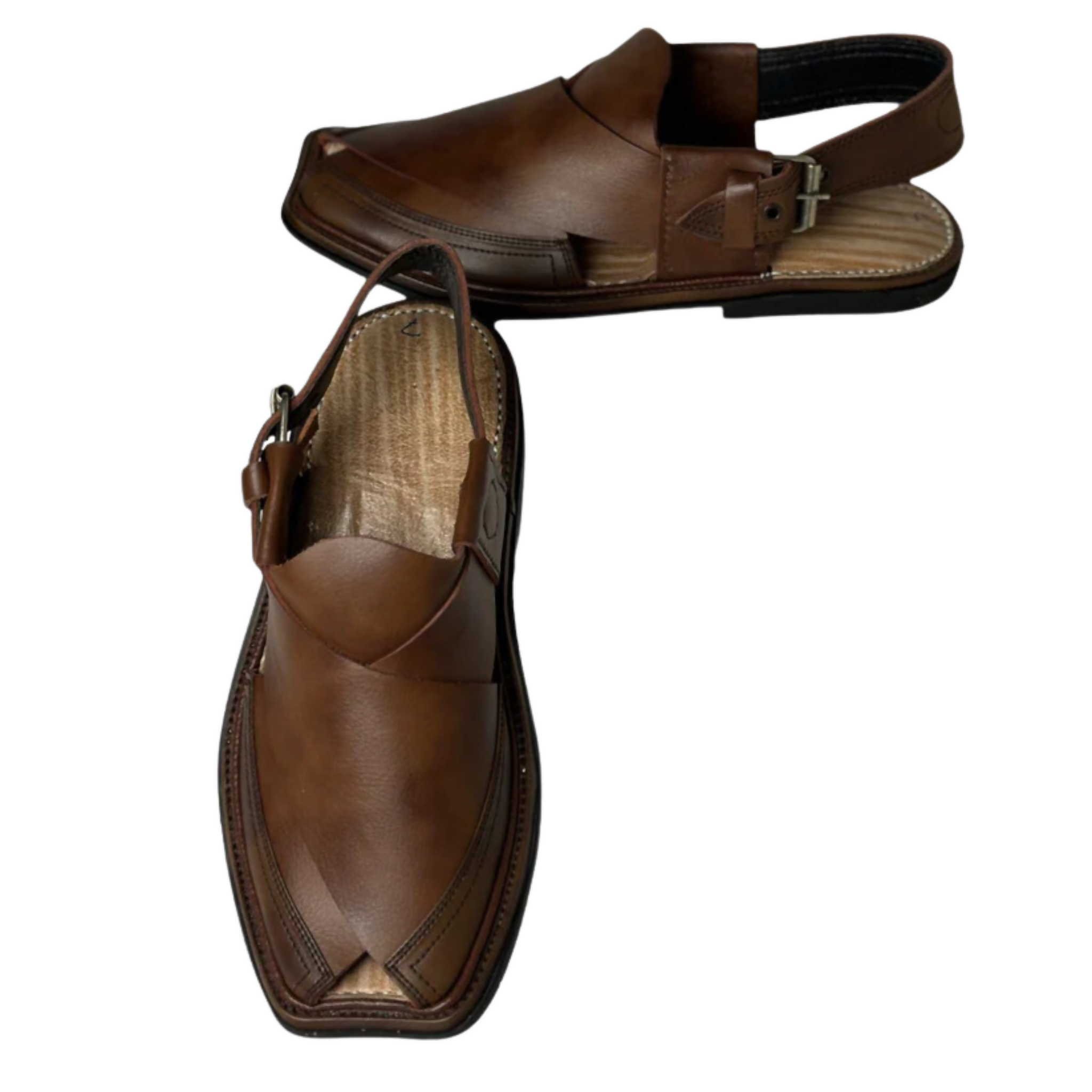 Charsaddah Special Chappal, Fine Matte Leather & Feather Light, for Men
