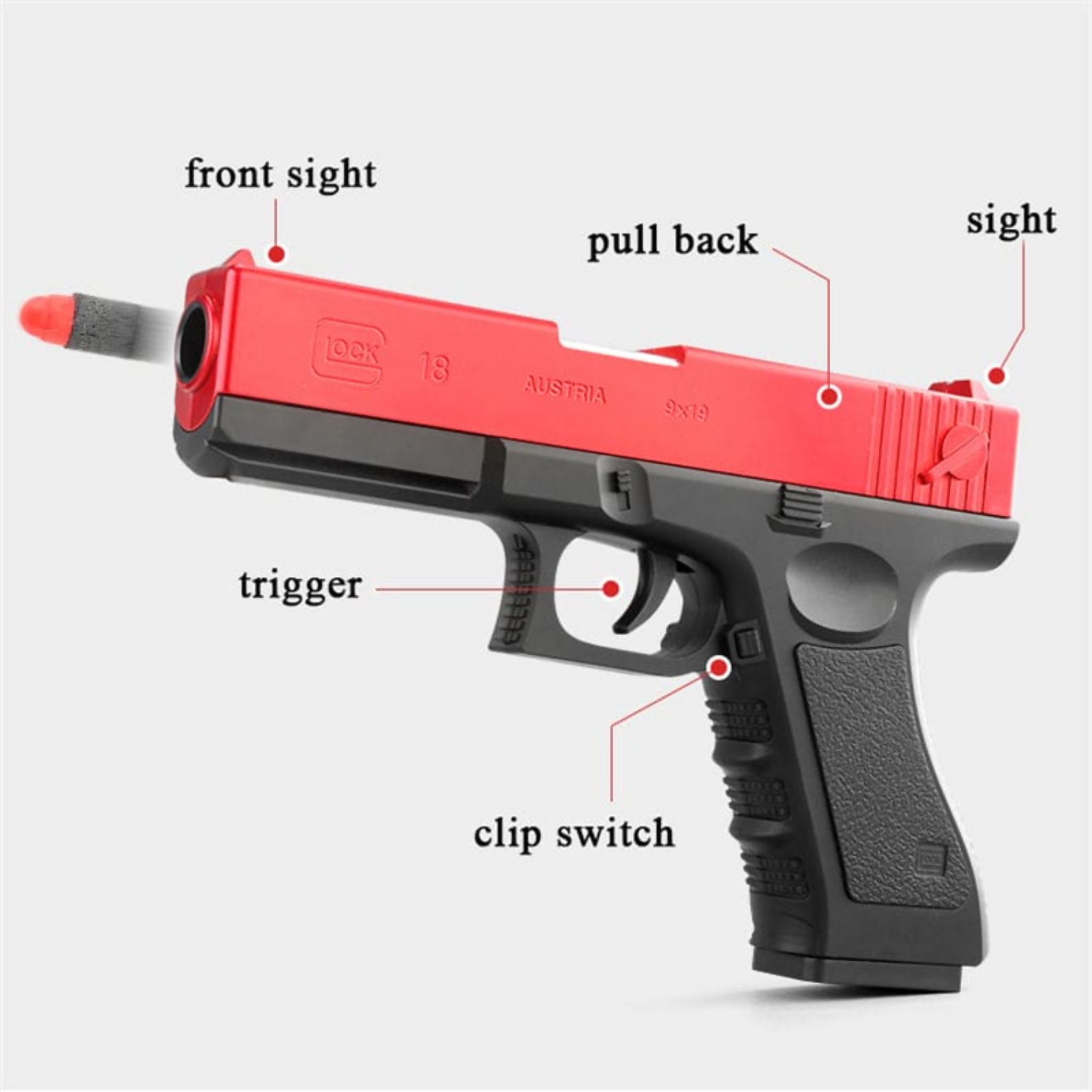 Toy Gun, Shell Ejection Soft Bullet & High Quality, for Kids'