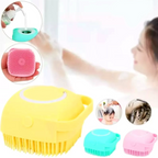 Silicone Bath Body Brush | Exfoliating scrub with soap Dispenser | ultra soft shower sponge & massager ( Random color )