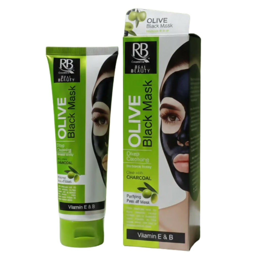 Olive & Charcoal Peel-Off Mask, Deep Cleansing Detox Formula
