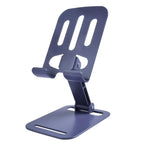 Multi-Angle 360° Rotating Metal Phone & Tablet Stand | Foldable, Universal & Elegant