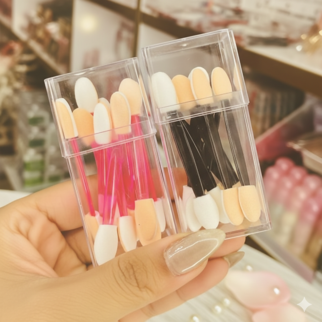 10 Pcs Eyeshadow Blending Brushes Set Abs Plastic Makeup Brushes (Random Color)