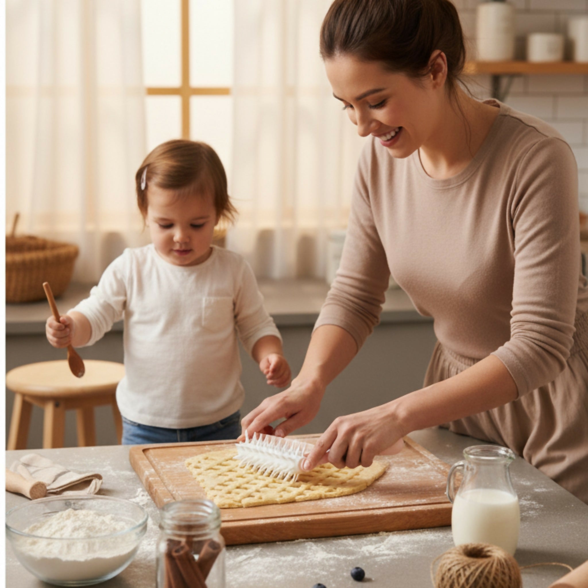 Pizza Dough Docker Roller – Dough Hole Maker for Pizza, Pastry, Cookies & Bread