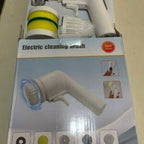 Electric Cleaning Brush With Multiple Attachments For Efficient Home Cleaning – 360° Rotating Scrubber With Sponge, Brush, And Steel Wool Heads
